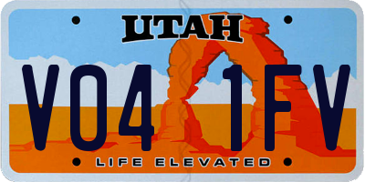 UT license plate V041FV