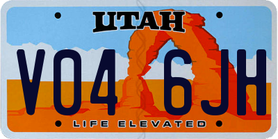 UT license plate V046JH