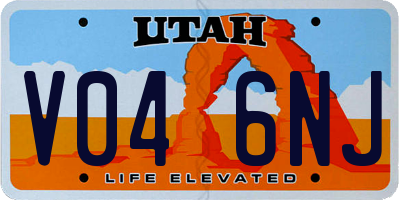 UT license plate V046NJ
