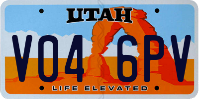 UT license plate V046PV