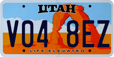 UT license plate V048EZ