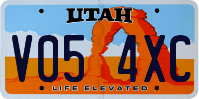 UT license plate V054XC