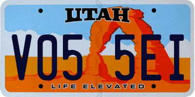UT license plate V055EI