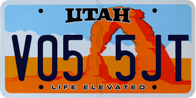UT license plate V055JT