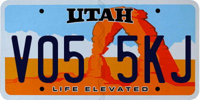 UT license plate V055KJ