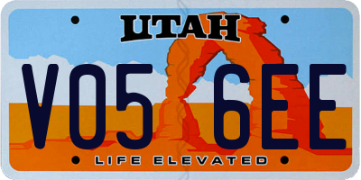 UT license plate V056EE