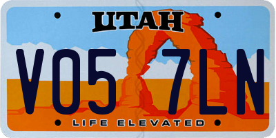 UT license plate V057LN