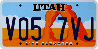 UT license plate V057VJ