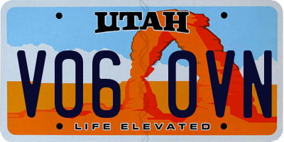 UT license plate V060VN