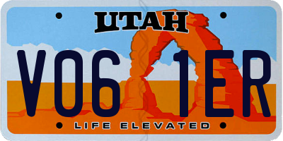 UT license plate V061ER