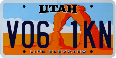 UT license plate V061KN