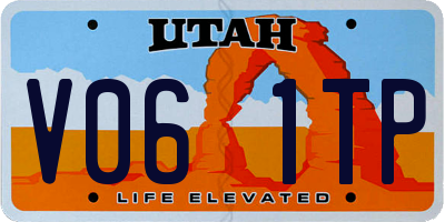 UT license plate V061TP