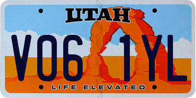 UT license plate V061YL