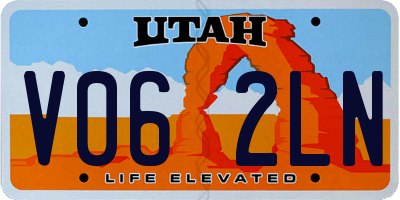 UT license plate V062LN