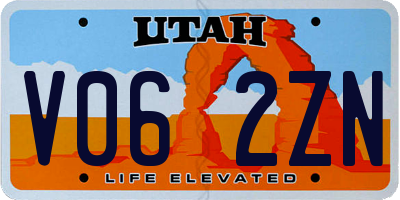 UT license plate V062ZN