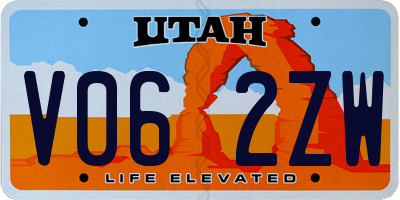 UT license plate V062ZW
