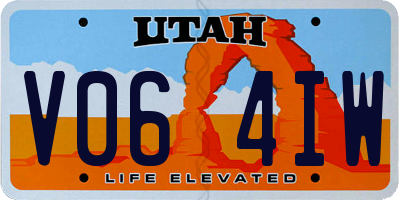 UT license plate V064IW
