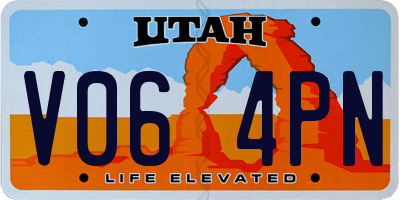 UT license plate V064PN