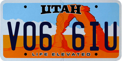 UT license plate V066IU