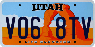 UT license plate V068TV