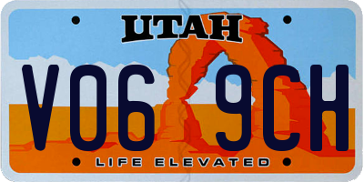UT license plate V069CH