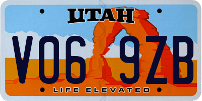 UT license plate V069ZB
