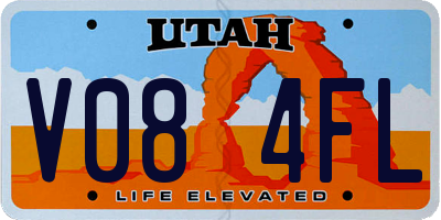 UT license plate V084FL
