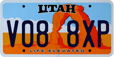 UT license plate V088XP