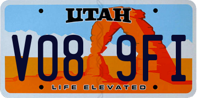 UT license plate V089FI