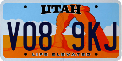 UT license plate V089KJ
