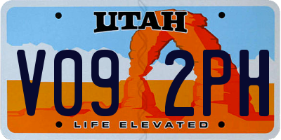 UT license plate V092PH