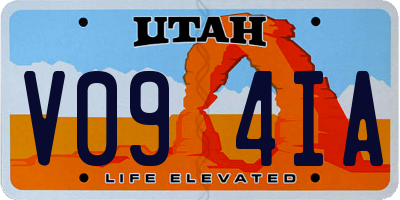 UT license plate V094IA