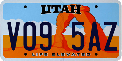 UT license plate V095AZ