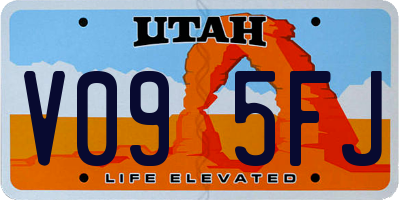 UT license plate V095FJ