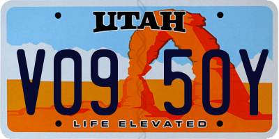 UT license plate V095OY