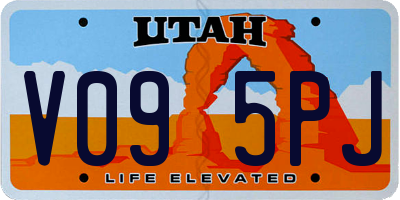 UT license plate V095PJ