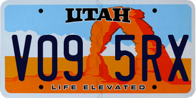 UT license plate V095RX