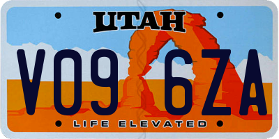 UT license plate V096ZA