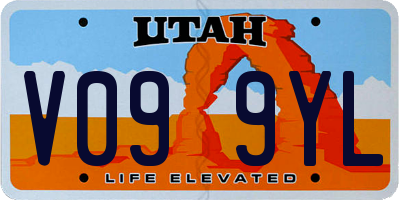 UT license plate V099YL