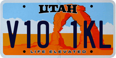 UT license plate V101KL
