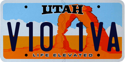 UT license plate V101VA