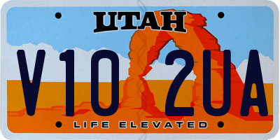 UT license plate V102UA