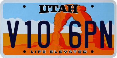 UT license plate V106PN