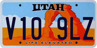 UT license plate V109LZ