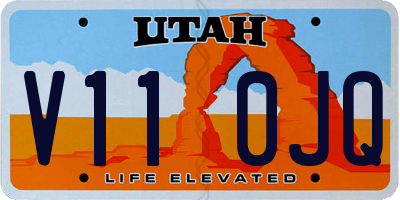 UT license plate V110JQ