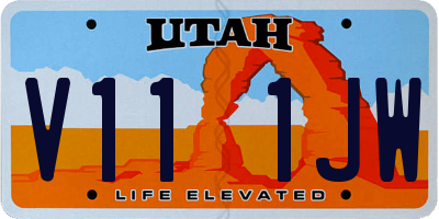 UT license plate V111JW