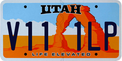 UT license plate V111LP