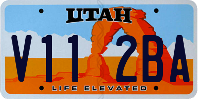 UT license plate V112BA