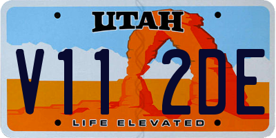 UT license plate V112DE