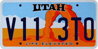 UT license plate V113TO